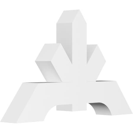 Ekena Millwork Vanguard Architectural Grade PVC Gable Bracket, 48"W x 30"H x 6"D x 6"F, 15/12 Pitch GBP048X30X0606VAN00